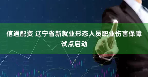 信通配资 辽宁省新就业形态人员职业伤害保障试点启动